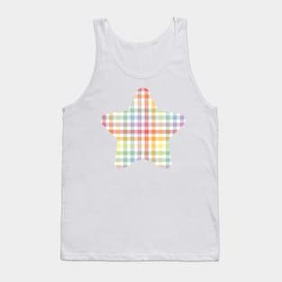 Plaid rainbow pattern Tank Top